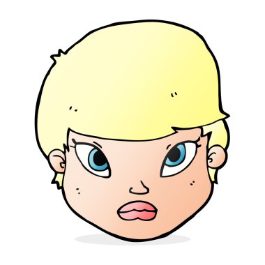 karikatür ciddi bir yüz