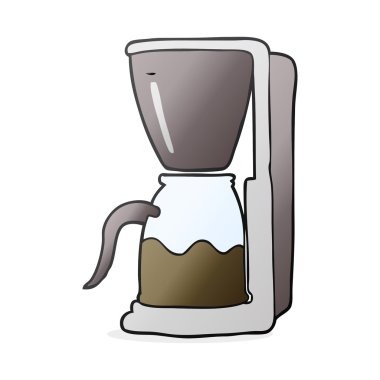 çizgi film kahve makinesi