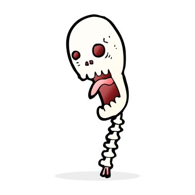 komik karikatür kafatası