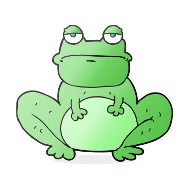 serbest çizilmiş karikatür kurbağa