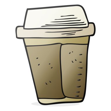 serbest çizilmiş karikatür kahve