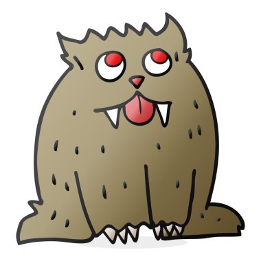 serbest çizilmiş karikatür canavar