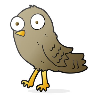 serbest çizilmiş karikatür kuş