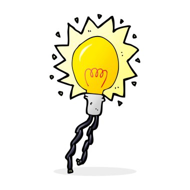 çizgi film elektrik ampulü