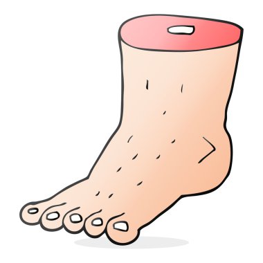 serbest el çekilmiş çizgi film ayak