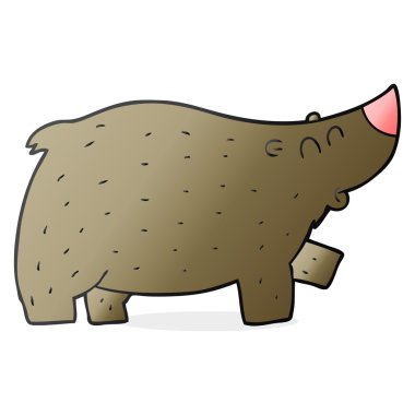 serbest çizilmiş karikatür ayı