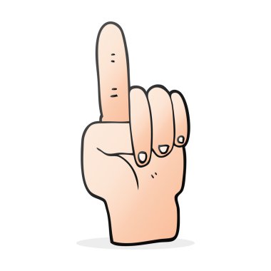 el işaret eden karikatür