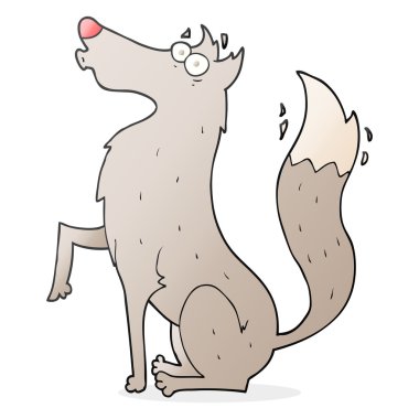 serbest el çekilmiş çizgi film kurt