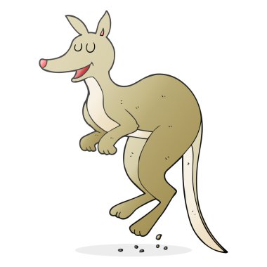 Serbest çizim kanguru çizgi filmi.