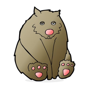 karikatür hüzünlü ayı