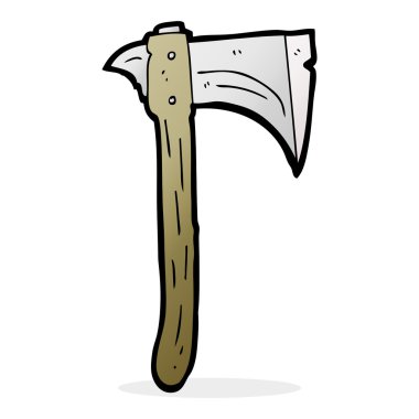 Serbest çizim çizgi film baltası