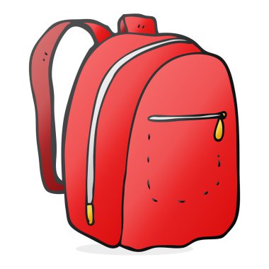 serbest el çekilmiş çizgi film sırt çantası