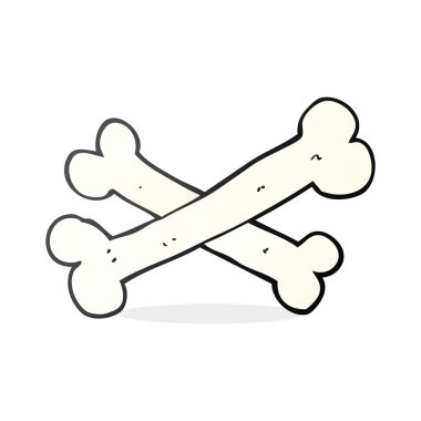 serbest çizilmiş karikatür kemikler