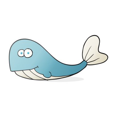 Serbest çizim çizgi film balinası
