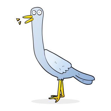 serbest çizilmiş karikatür kuş