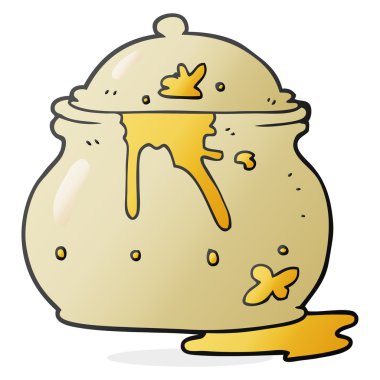 çizgi film dağınık hardal pot