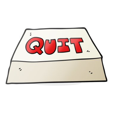 Bırak çizgi film düğmesi