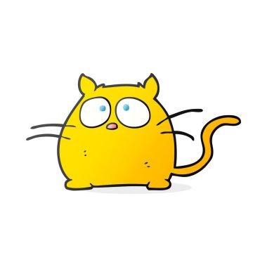 serbest çizilmiş karikatür kedi
