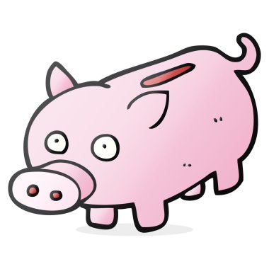 Çizgi film kumbarası.