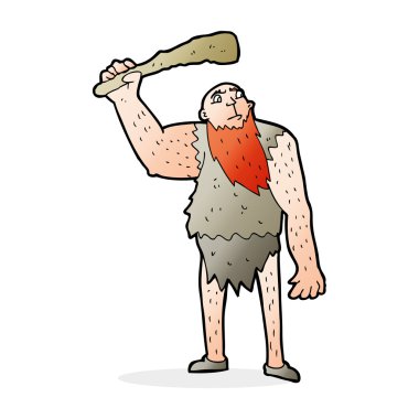 mağara adamı karikatür çizimi