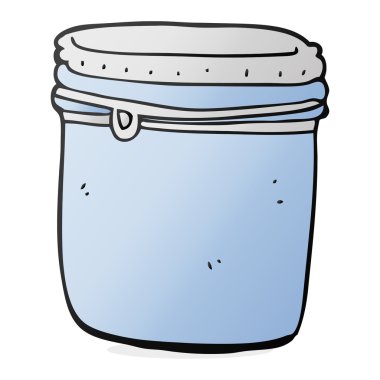 serbest çizilmiş karikatür kavanoz