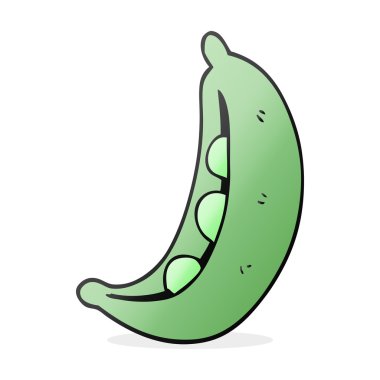 serbest çizilmiş karikatür bezelye