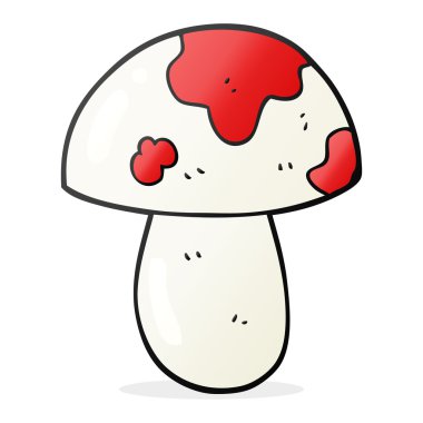 serbest çizilmiş karikatür mantarı