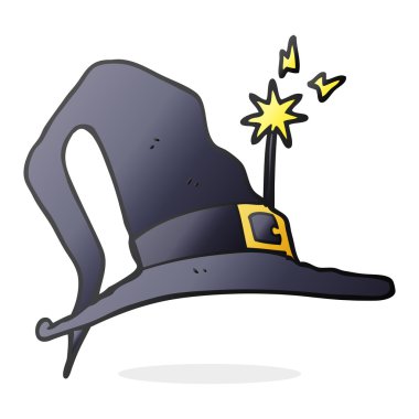 karikatür cadı şapka
