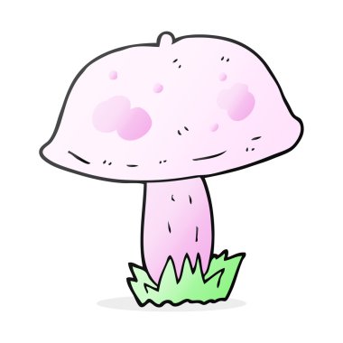 serbest çizilmiş karikatür mantar