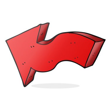 karikatür işaret eden oku