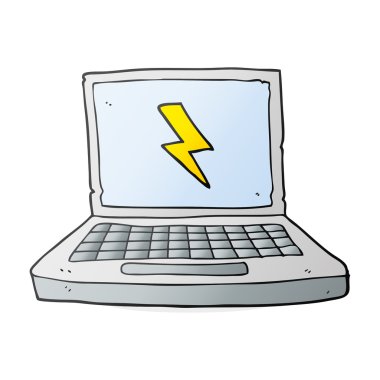 karikatür dizüstü bilgisayar