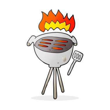 serbest çizilmiş karikatür Barbekü