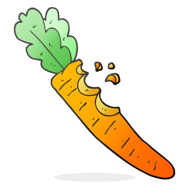 ısırılan karikatür havuç