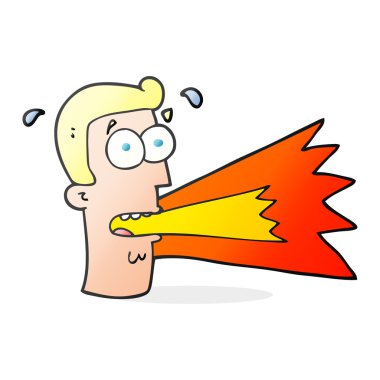 karikatür bağıran adam