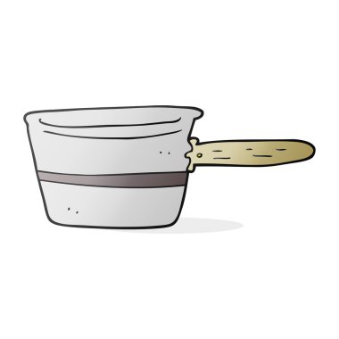 serbest çizilmiş karikatür tencere