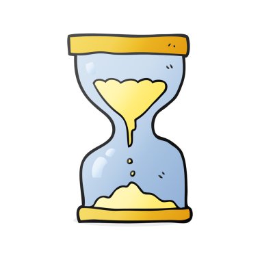 karikatür kum zaman kum saati