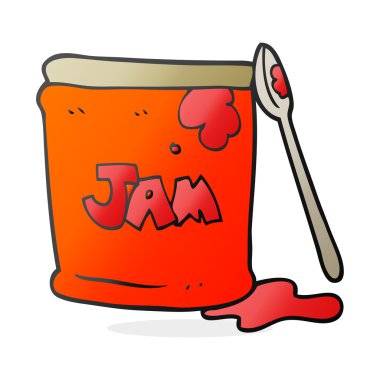 karikatür reçel kavanoz