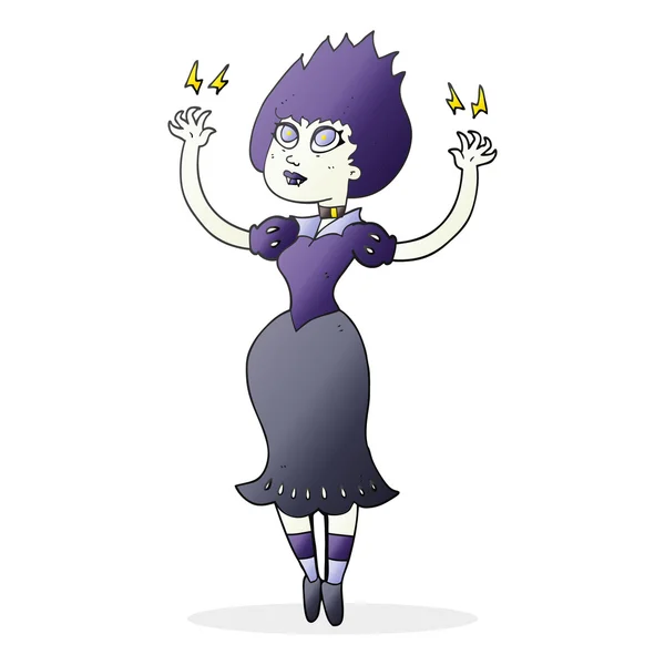 Menina vampira dos desenhos animados — Vetor de Stock