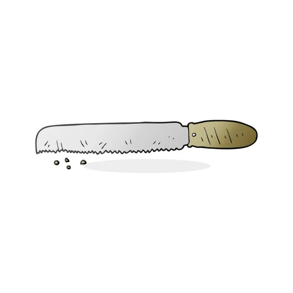 Cuchillo de pan de dibujos animados — Vector de stock