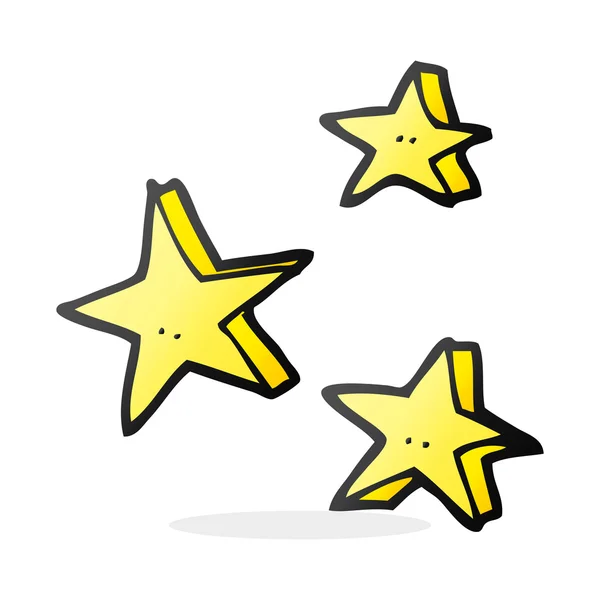 Desenhos animados decorativos doodle estrelas —  Vetores de Stock