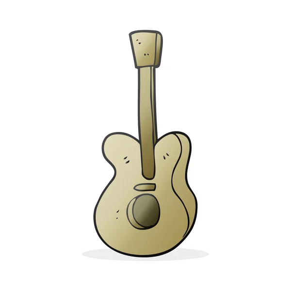 Guitarra de dibujos animados dibujado a mano alzada — Archivo Imágenes Vectoriales
