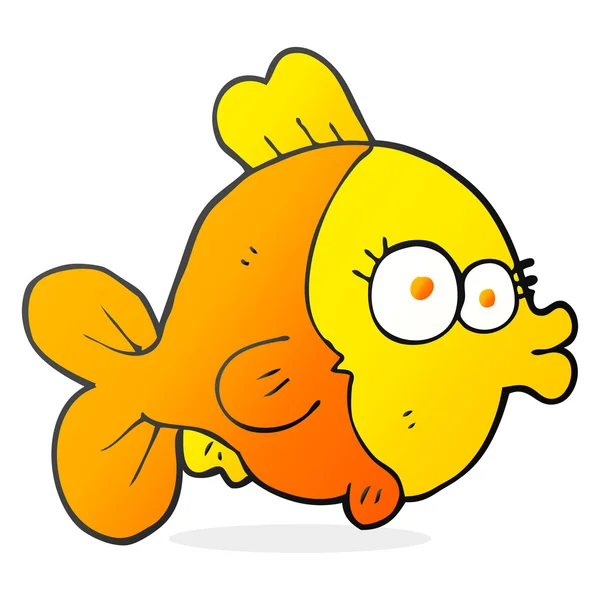 Peixe engraçado dos desenhos animados — Vetor de Stock