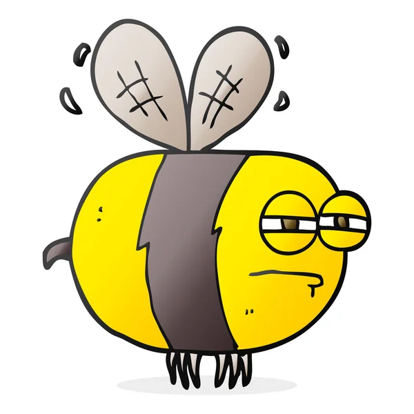卡通不快乐蜂 — 图库矢量图片