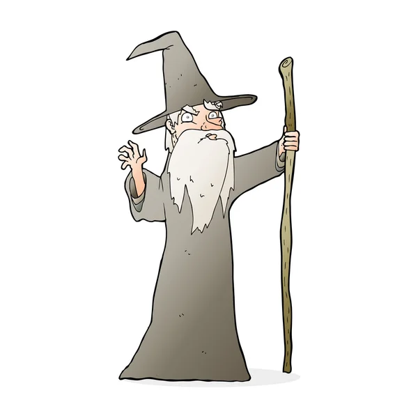 Cartoon oude wizard — Stockvector