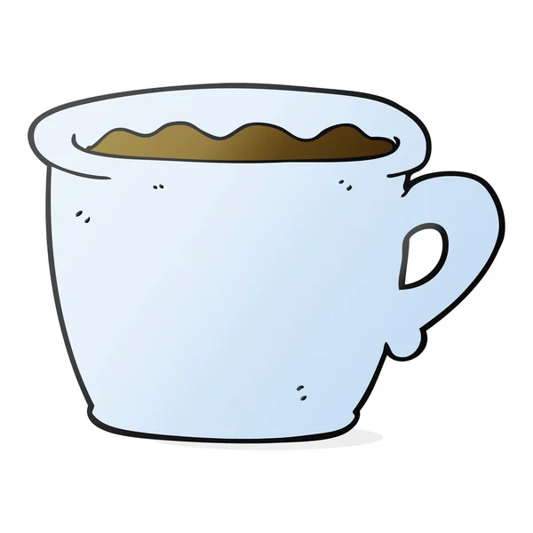 Dessin animé vieille tasse de café — Image vectorielle