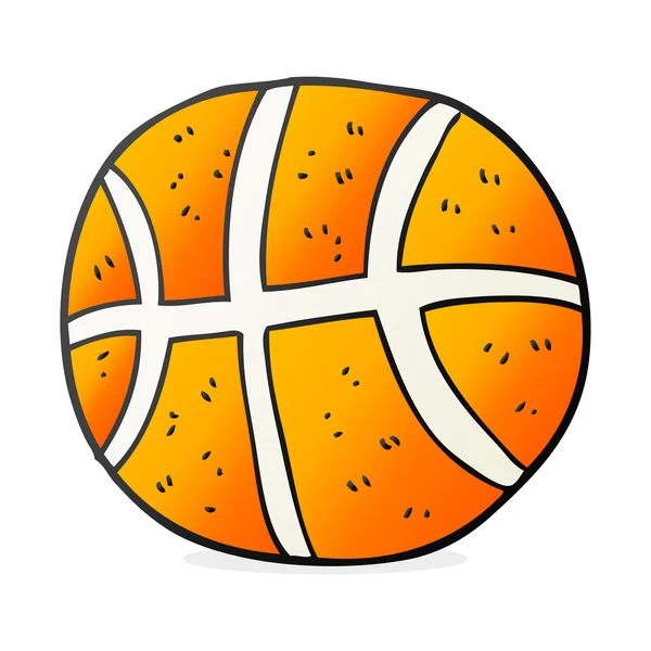 Free-hand drawn cartoon basketball — стоковый вектор