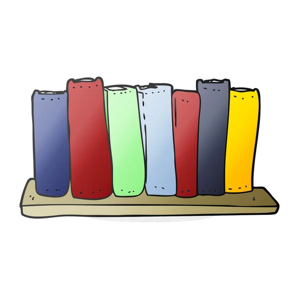 Livros de desenhos animados desenhados à mão livre — Vetor de Stock