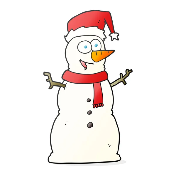 Свободно нарисованный снеговик — стоковый вектор