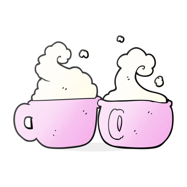 Dibujos animados tazas de café — Vector de stock