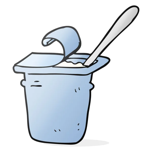 Freehand drawn cartoon yogurt — Stock Vector